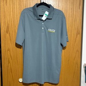 Nike NWT men's XL hertz logo embroidered core dri-fit polo short sleeve